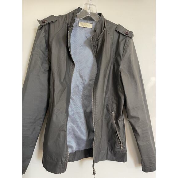 New Shades of Greige Men’s Zip Up Jacket Size Med Free People Gray Members Only - Picture 1 of 5